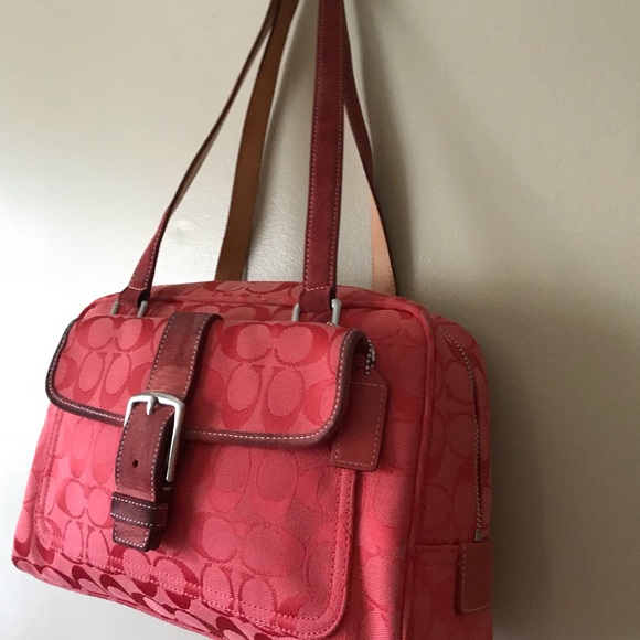 Coach Bags Red Classic Coach Logo Bag Poshmark